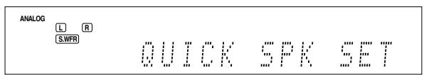 JVC RX-D302B - Drücken Sie SETTING und drehen Sie MULTI JOG, bis „QUICK SPK SET“ im Display erscheint. - 1