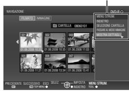 JVC CU-VD50EX - ■ Visualizzazione del MENU STRUM. [soltanto per il disco dei dati (video/immagini statiche)] - 3