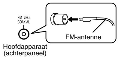 JVC EX-A5E - De FM-antenne aansluiten (meegeleverd) - 1