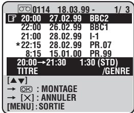 JVC HM-DR10000MS - Modification du titre et du genre d'un programme - 1