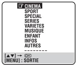 JVC HM-DR10000MS - Selectionner le GENRE - 1