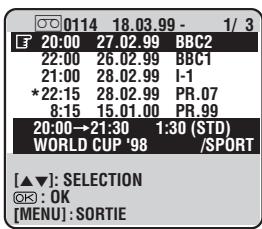 JVC HM-DR10000MS - Selectionner un GENRE - 1