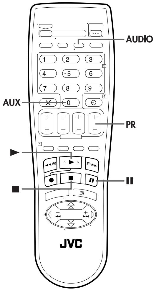 AUDIO 1 2 3 4 5 6 7 8 9 AUX + + + + - - - - PR I II JVC
