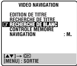 JVC HR-S9700MS - Acceder à l'écran "RECHERCHE DE BLANC". - 1