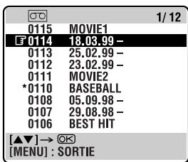 JVC HR-S9700MS - Selectionner le titre de cassette. - 1