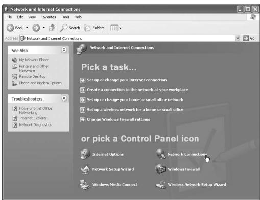 JVC NX-BD3E - Cliquez sur "Network Connections". - 1