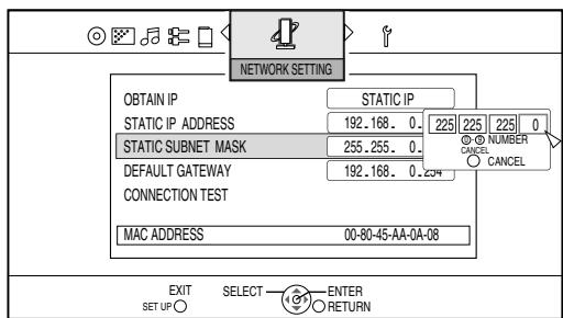 JVC NX-BD3E - Entre le filtré d'adresse locale en utilisant les touches numériques, puis appuyez sur [ENTER]. - 1
