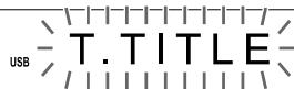 JVC NX-F7 - Appuyez à plusieurs reprises sur [TITLE/DELETE] pour sélectionner "T. TITLE" ou "G. TITLE" sur l'écran de visualisation. Écran de visualisation - 1