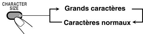 JVC RD-HA3B - Changement de la taille des caractères - 2