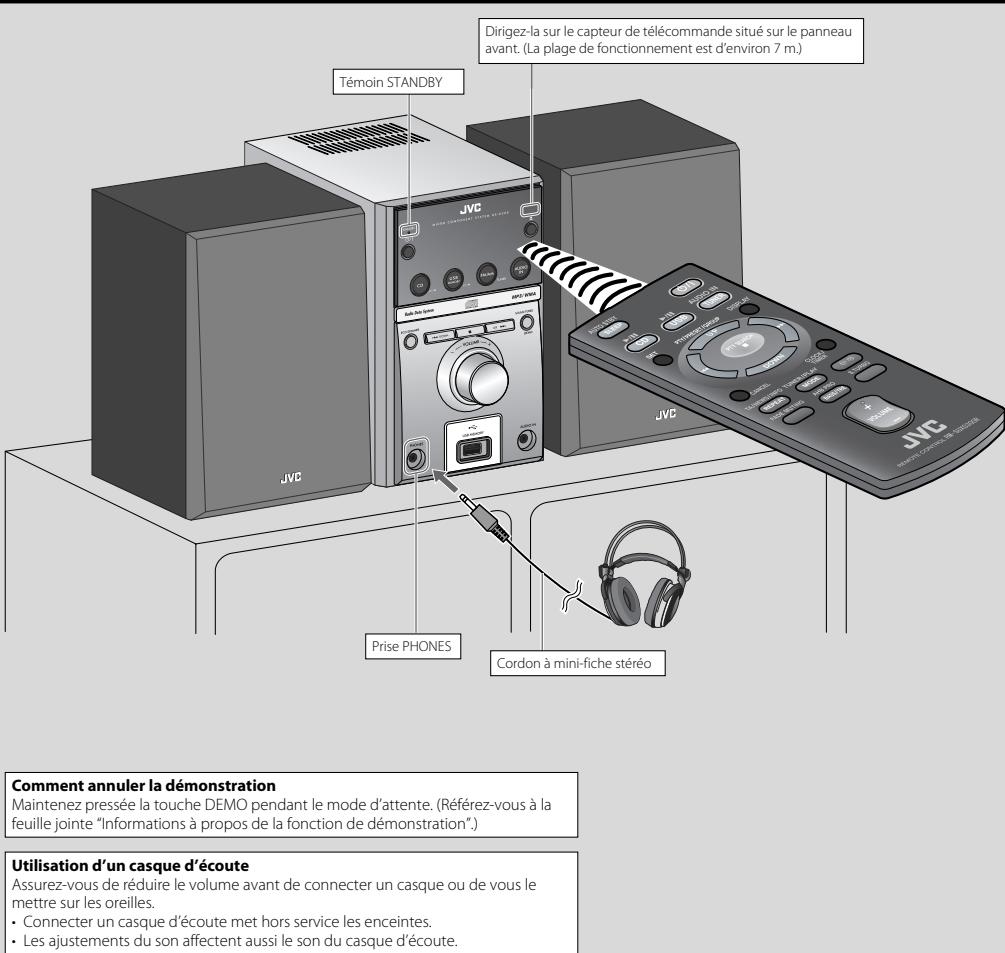 JVC UX-G303 - Pour éviter tout mauvais fonctionnement ou dommage à la chaine - 1