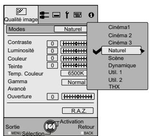 JVC DLA-HD950 - Sélectionnez “Qualité image” → “Modes” → “Naturel” - 2