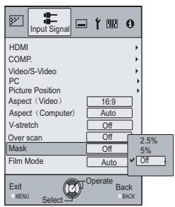 JVC DLA-HD950BE - Select "Input Signal" "Mask" - 2