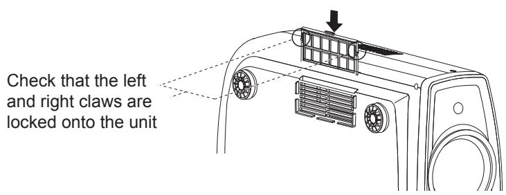 JVC DLA-HD950BE - Reinstall the inner filter - 1