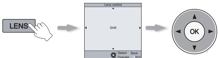 JVC DLA-HD990 - Adjust image position (shift). - 1
