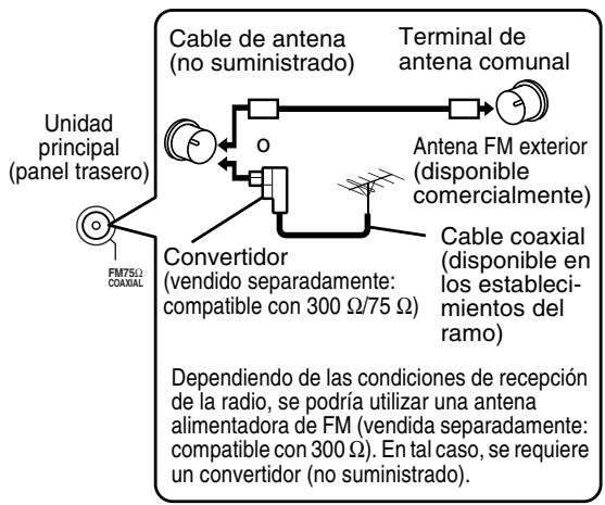 JVC FSY1 - Conexión de la antenna FM (suministrada) - 3