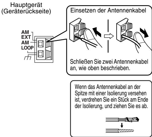 JVC FSY1 - Anschlieben der AM-Rahmenantenne (mitgeliefert) - 2
