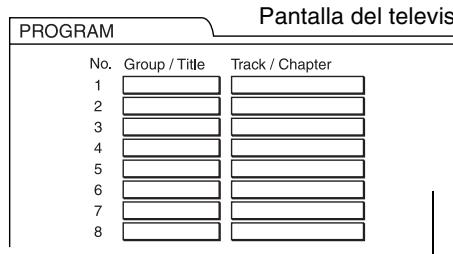 JVC FSY1 - Con el disco detenido, pulse repetidamente PLAY MODE hasta que se visualice "PROGRAM" en la ventana de visualización de launities principal. - 1