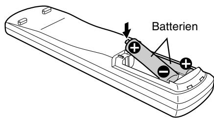 JVC FSY1EN - Einsetzen der Batterien in die Fernbedienung - 2