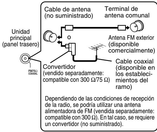 JVC FSY1EN - Conexión de la antenna FM (suministrada) - 3