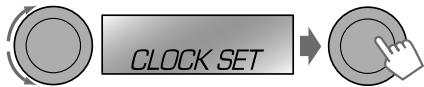 JVC KW-XR611 - Setting the clock - 7