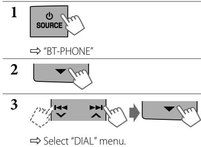 JVC KW-XR611 - Making a call - 1