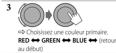 JVC KW-XR611 - Creation de votre propre couleur de jour et de nuit—USER - 3