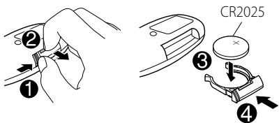 JVC KW-XR611 - Preparing the remote controller (RM-RK50) - 2