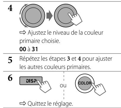 JVC KW-XR611 - Creation de votre propre couleur de jour et de nuit—USER - 4