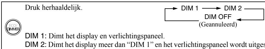 JVC NX-PN10 - Dimmen van het display en het verlichtingspaneel—DIMMER - 1