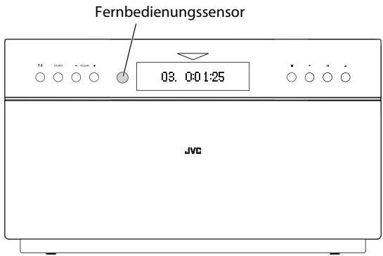 JVC NX-T10 - Beim vertikalen Anbringen des Hauptgeräts (bei auf „V“ gestellttem DISPLAY MODE-Schalter) - 1