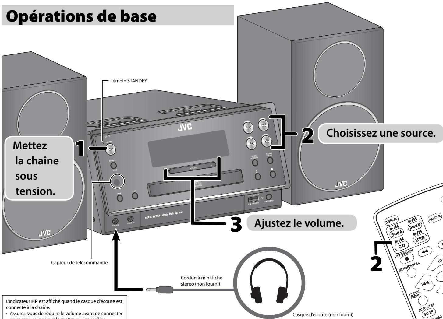 JVC UX-F3H - Opérations de base - 1