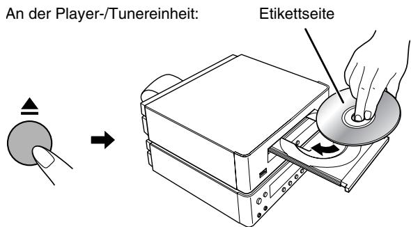 JVC UX-TB30E - Zum Einsetzen einer Disc - 1