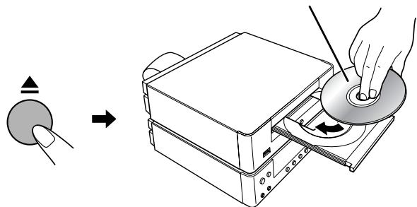 JVC UX-TB3E - Pour mettre un disque en place - 1