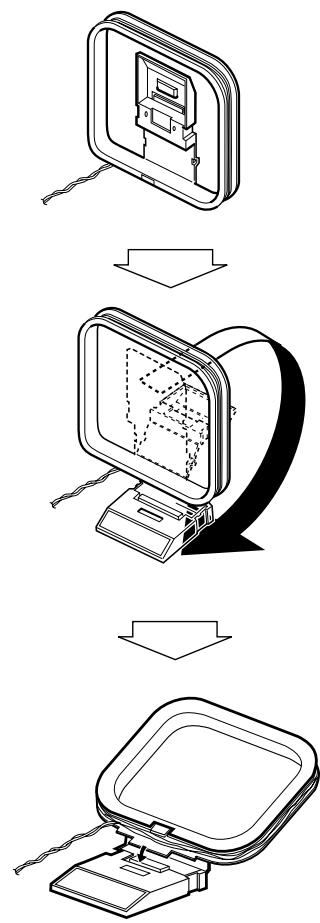JVC CA-HXGD8 - In elkaar zetten en aansluiten van de AM-ringantenne - 1