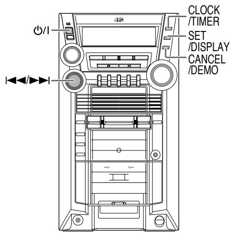 CLOCK /TIMER SET /DISPLAY CANCEL /DEMO