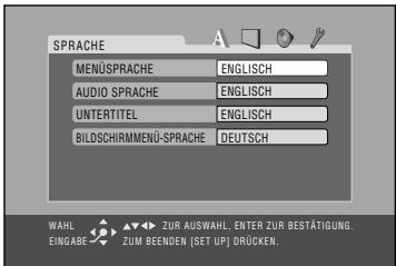 JVC CA-HXGD8 - ■ SPRACHE-Setup-Menü - 1