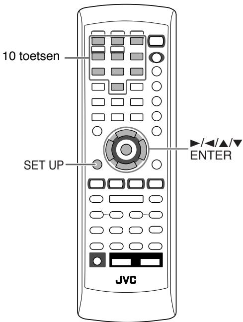 10 toetsen SET UP ENTER JVC