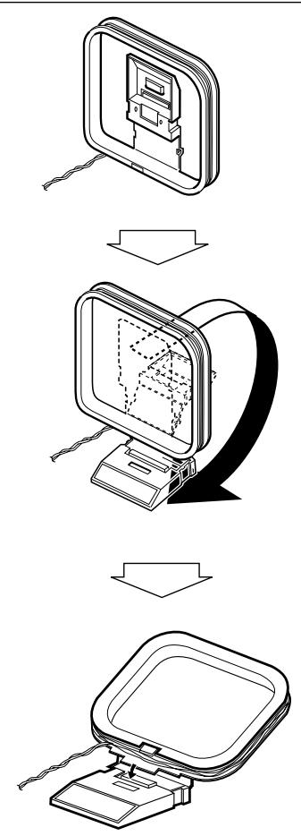 JVC CA-HXGD8 - Pour assembler et connecter l'antenne cadre AM - 1
