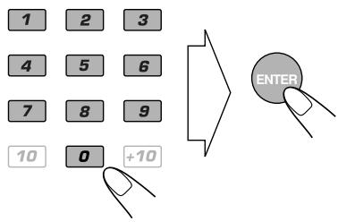 1 2 3 4 5 6 7 8 9 10 0 +10 ENTER