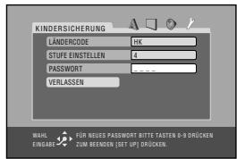 JVC CA-HXGD8 - Rufen Sie das Untermenü KINDERSICHERUNG ab. - 1