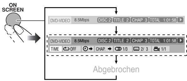 JVC CA-HXGD8 - Rufen Sie die On-Screen-Leiste mit dem Pull-down-Menü ab. - 1