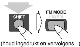 SHIFT FM MODE FM/AM (houd ingedrukt en vervolgens...)