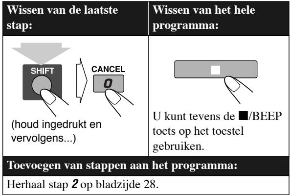 JVC CA-HXGD8 - Veranderen van het programma - 2
