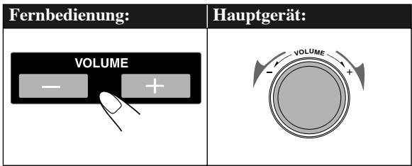 JVC CA-HXGD8 - Einstellen der Lautstärke - 1