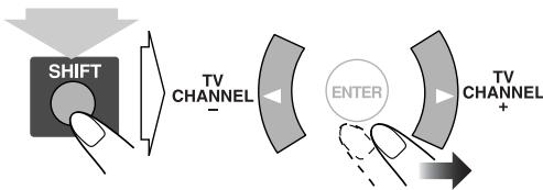 JVC CA-HXGD8 - Zum Wählen des TV-Kanals: - 1