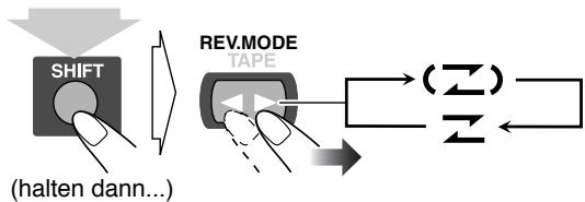 JVC CA-HXGD8 - Prüfen Sie die Bandlaufrichtung und die Reverse-Modus-Einstellung am Display. - 3