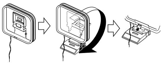 JVC EX-A1 - De AM-raamantenne aansluiten (meegeleverd) - 1