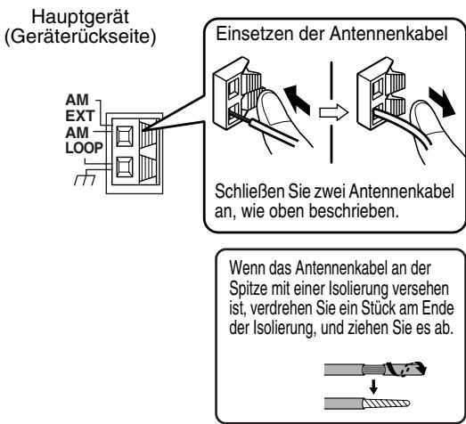 JVC EX-D1 - Anschlieben der AM-Rahmenantenne (mitgeliefert) - 2