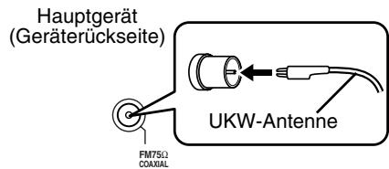 JVC EX-D5 - Anschlieben der UKW-Antonne (mitgeliefert) - 1