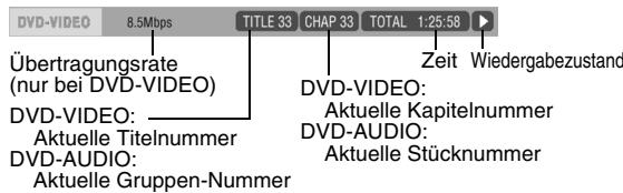 JVC EX-D5 - In Statusleiste angezeigte Information - 1
